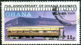 Ghana railways stamp